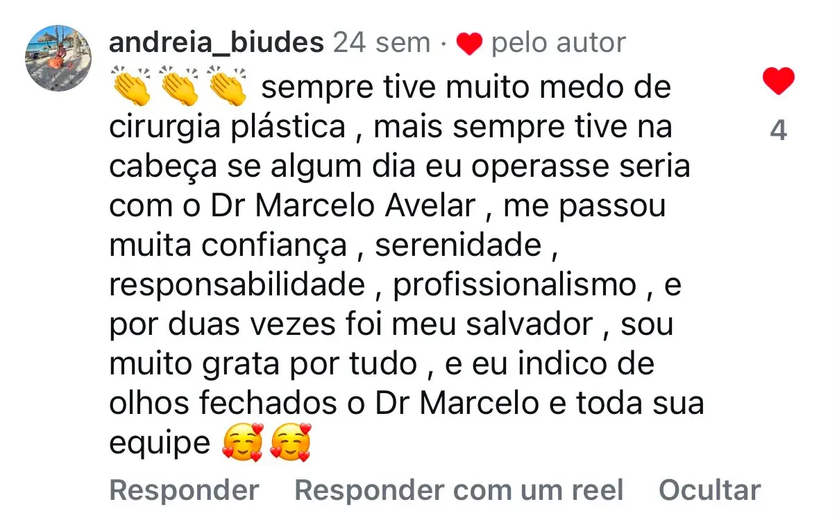 Depoimento de andreia_biudes no Instagram