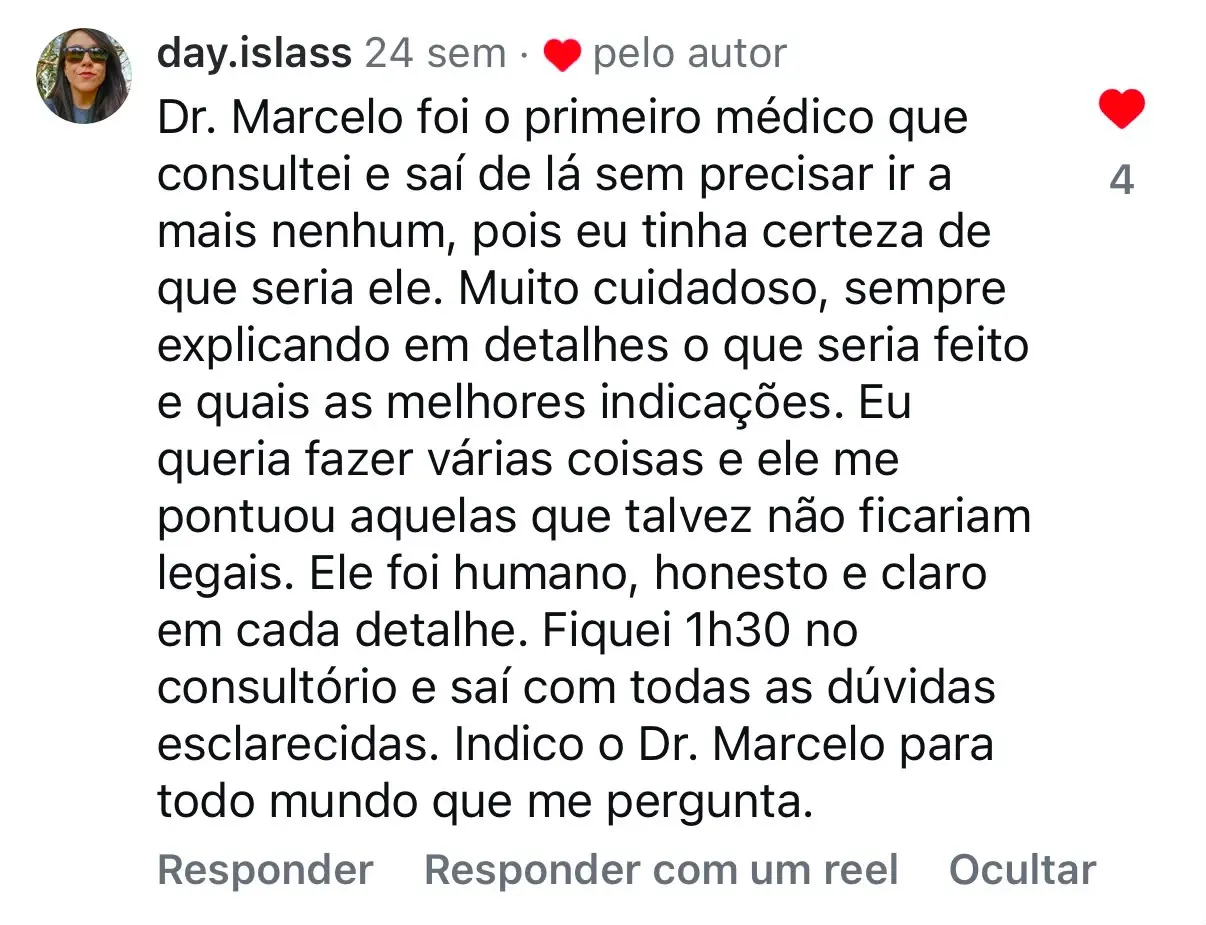 Depoimento de day.islass no Instagram